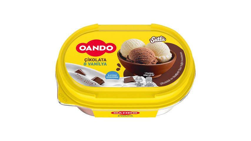 Oando Chocolate & Vanilla Ice Cream Tub 770 ml