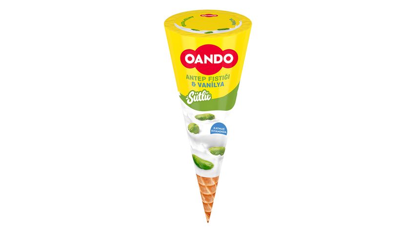 Oando Pistachio & Vanilla Cone Ice Cream 110 ml