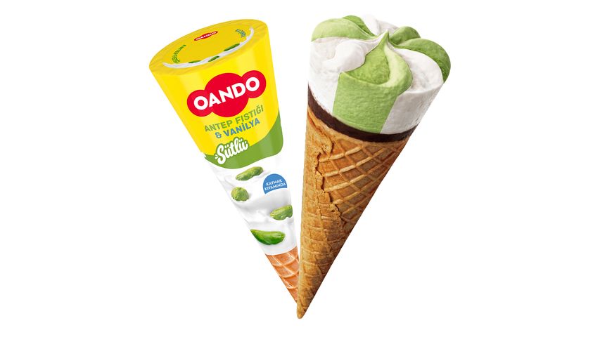 Oando Pistachio & Vanilla Cone Ice Cream 110 ml
