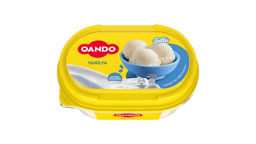 Oando Vanilyalı Kutu Dondurma 770 ml