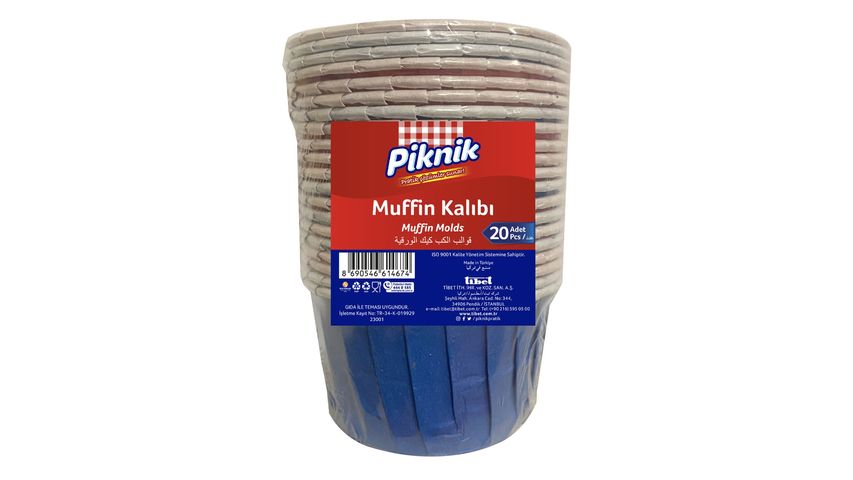 Piknik Renkli Muffin Kalıbı 20 Adet