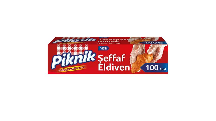 Piknik Plastik Şeffaf Eldiven 100 Adet