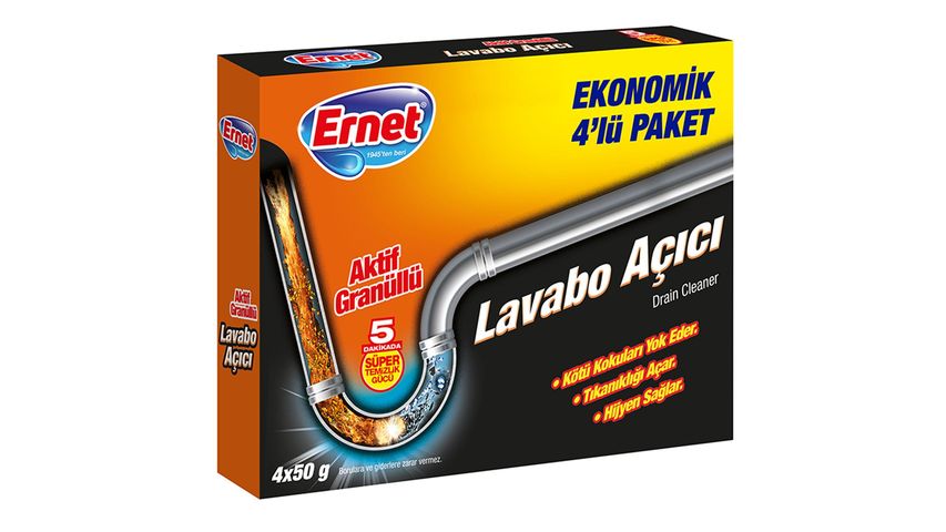 Ernet Lavabo Açıcı Granül 4x50 g