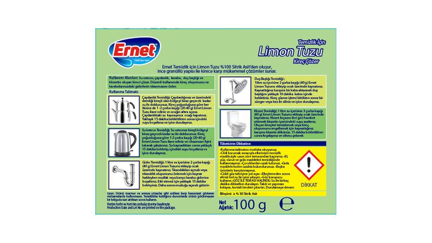 Ernet Lemon Salt for Cleaning 100 g