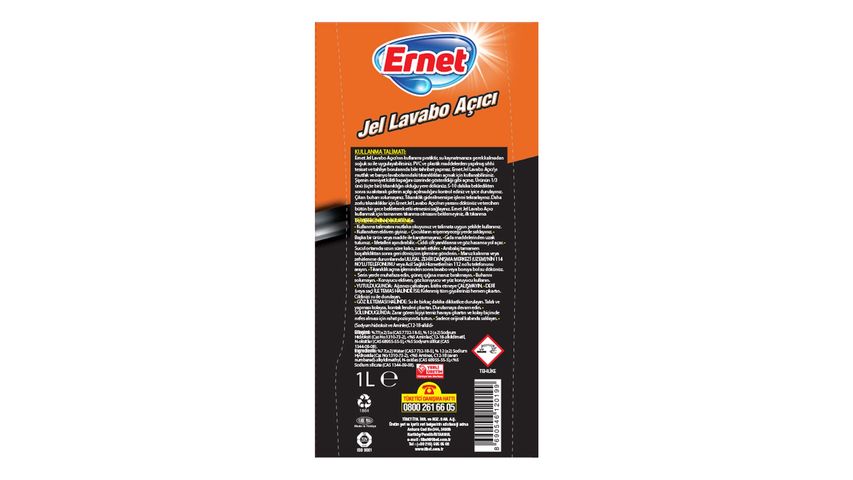 Ernet Lavabo Açıcı Jel 1 L