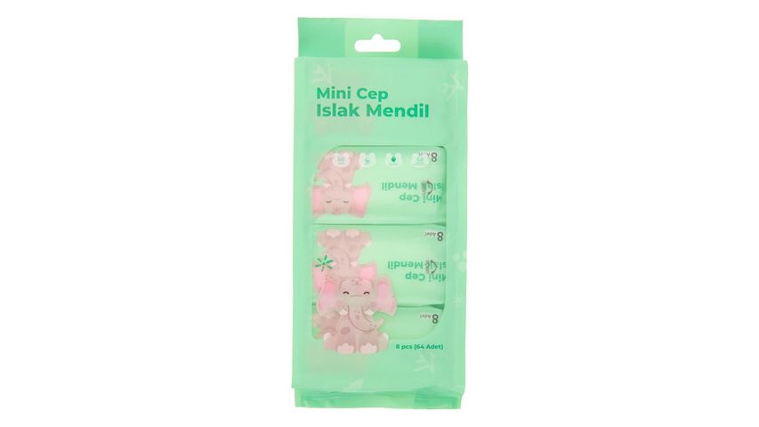 Alkaya Mini Cep Islak Mendil 8'li