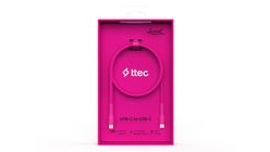 Ttec USB-C 120 cm 60 W PD/QC Hızlı Şarj & Data Kablosu Neon Pembe