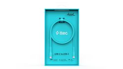 Ttec USB-C 120 cm 60 W PD/QC Hızlı Şarj & Data Kablosu Neon Mavi