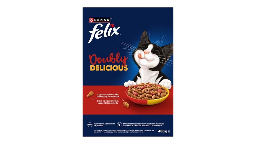 Felix Doubly Delicious Çifte Lezzet Kuru Kedi Maması Sığır Etli 400 g