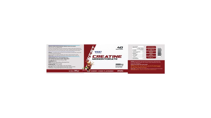 Whey Vişne & Kola Aromalı Kreatin 240 g