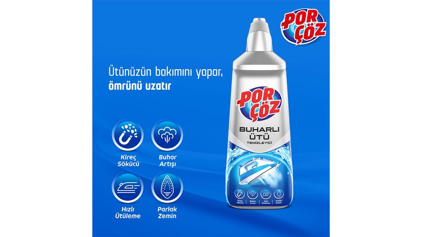 Porçöz Buharlı Ütü Temizleyici 400 ml