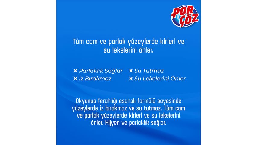 Porçöz Cam Temizleyici Sprey 500 ml