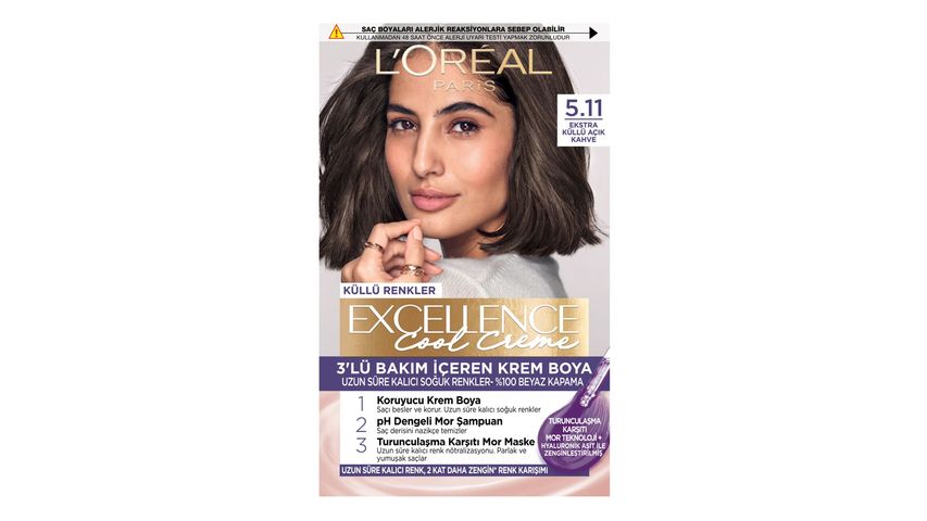 L'Oréal Paris Excellence Ekstra Küllü Açık Kahve Saç Boyası 5.11
