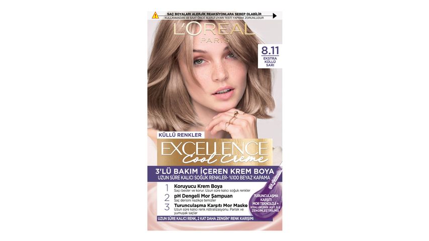 L’Oréal Paris Excellence Cool Creme 8.11 Ekstra Küllü Sarı Saç Boyası