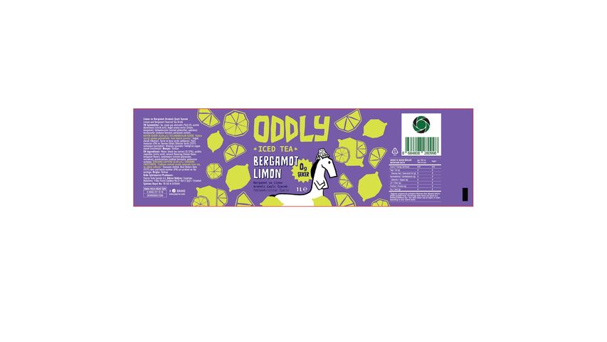 Oddly Bergamot & Lemon Flavored Iced Tea 1 L