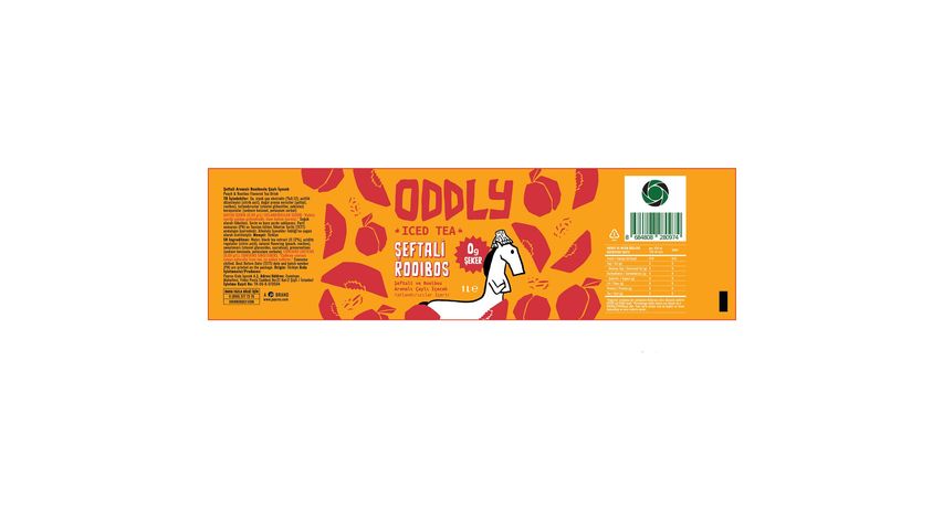 Oddly Siyah Çay & Şeftali Rooibos Aromalı Soğuk Çay 1 L