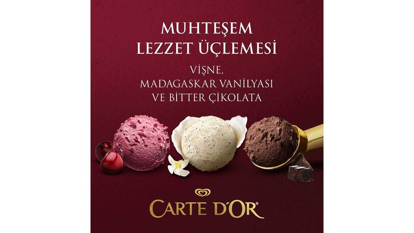 Algida Carte d'Or Classic Extra Cherry, Dark Chocolate & Cream 850 ml