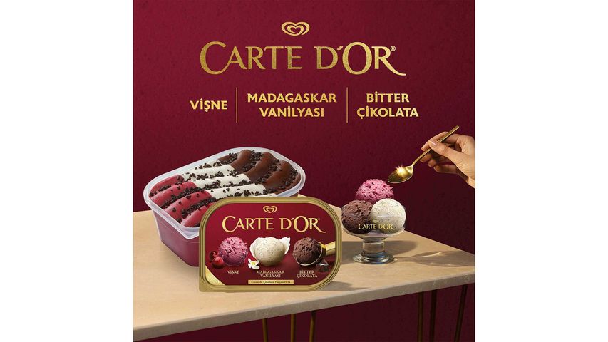 Algida Carte d'Or Classic Extra Cherry, Dark Chocolate & Cream 850 ml