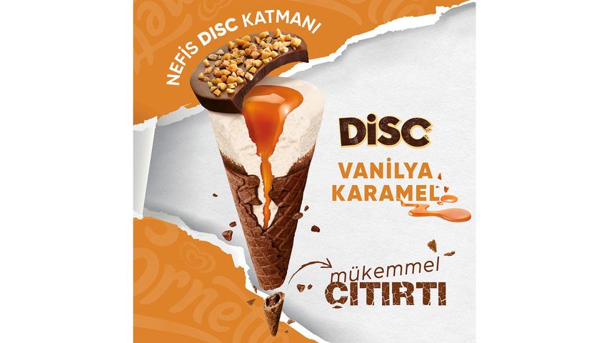 Cornetto Disc Vanilya Karamel 130 ml