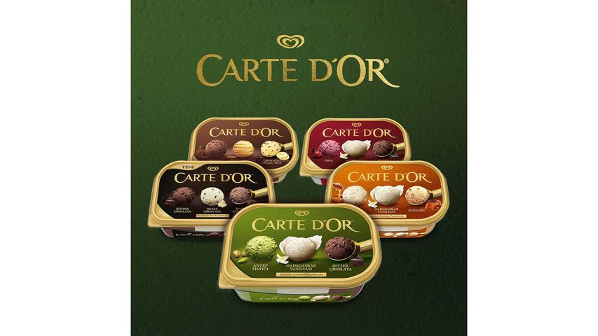 Algida Carte d'Or Classic Vanilya, Fıstık & Bitter Çikolata 850 ml