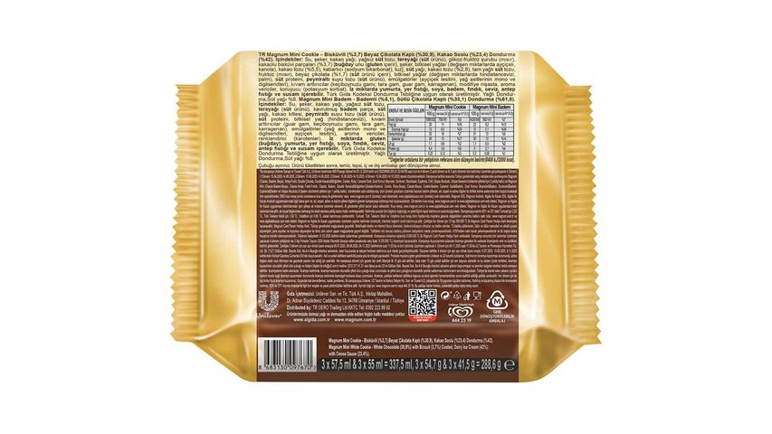 Magnum Mini Cookie & Badem 338 ml