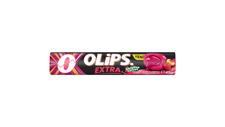Olips Eksrta Şeftali & Ahududu Aromalı Şeker 45 g