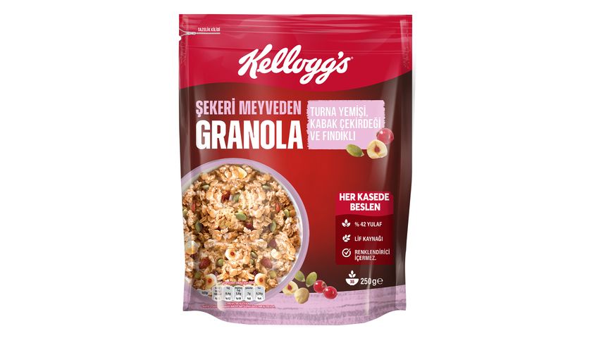 Kellogg's Şeker İlavesiz Kajulu, Kabak Çekirdekli ve Turna Yemişli Granola 250 g