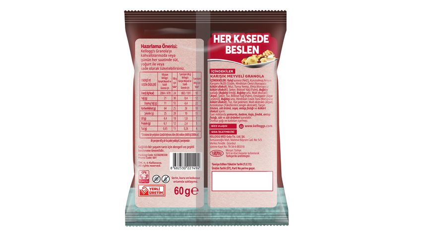 Kellogg's Karışık Meyveli Granola 60 g