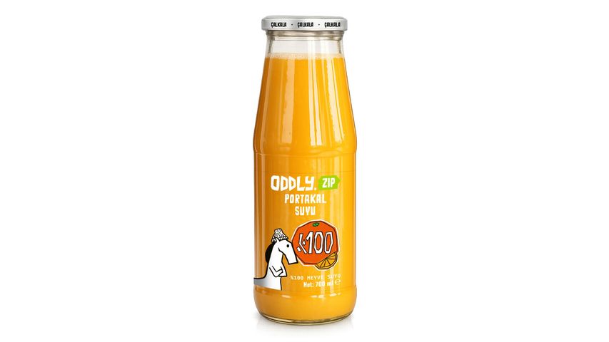Oddly.Zip %100 Portakal Suyu Cam 700 ml
