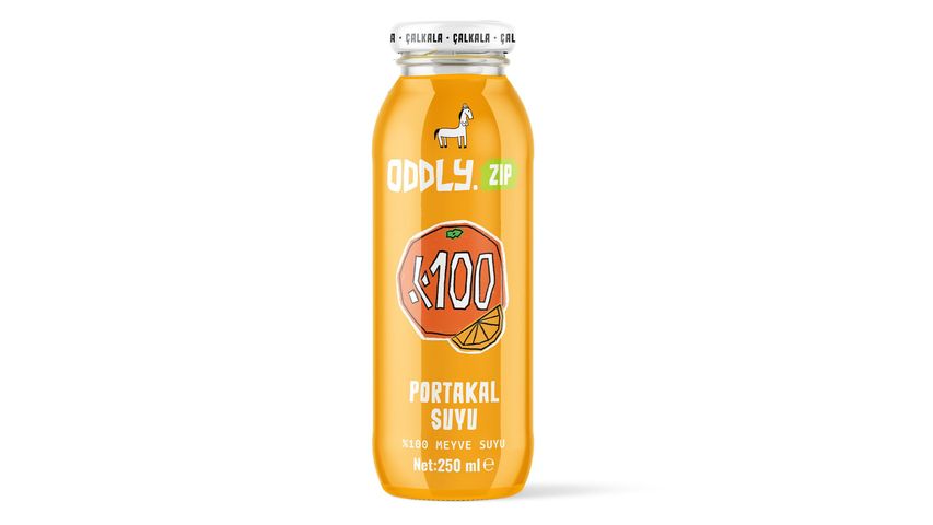 Oddly.Zip %100 Portakal Suyu Cam 250 ml