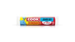 Cook Ekonomik Jumbo Çöp Torbası Mavi 80 x 110 cm  Jelatinli 10 Adet
