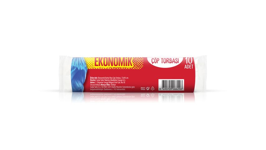 Cook Ekonomik Battal Çöp Torbası Mavi 72 x 95 cm  Jelatinli 10 Adet