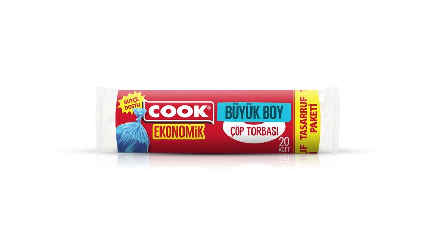 Cook Economic Large Garbage Bags Blue 65 x 80 cm 20 pcs