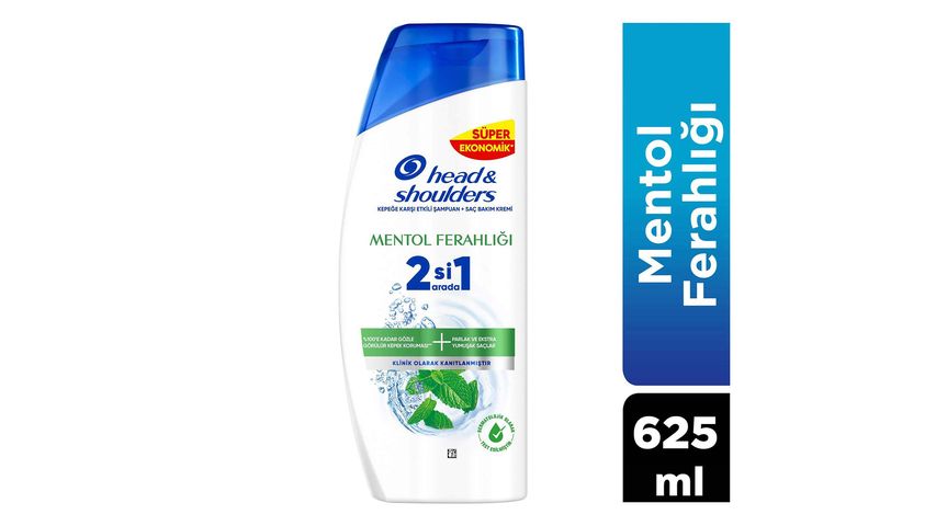 Head & Shoulders 2’si 1 Arada Mentol Ferahlığı Şampuan 625 ml