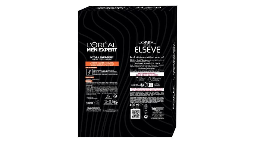 L'Oréal Paris Hydra Energetic Shower Gel 300 ml & Elseve Shampoo 400 ml