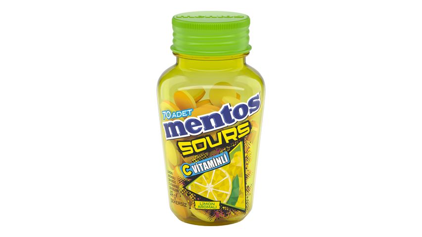 Mentos Sour Limon Aromalı Sakız 49 g