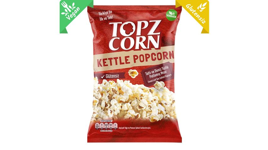 Topz Corn Sweet & Salty Gluten-Free Kettle Popcorn 160 g