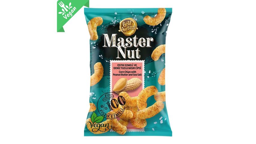 Master Nut Fıstık Ezmeli Deniz Tuzlu Mısır Cipsi 165 g