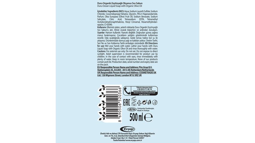 Duru Ocean Gold Liquid Soap 500 ml