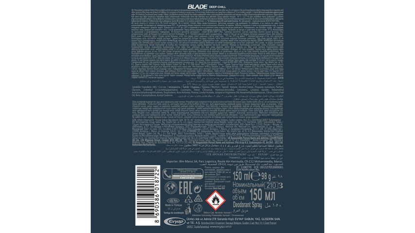 Blade Deep Chill Deodorant 150 ml