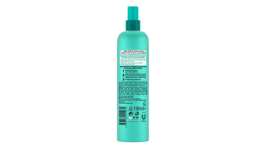 Elidor Belirgin Bukleler Deniz Tuzu Spreyi 190 ml