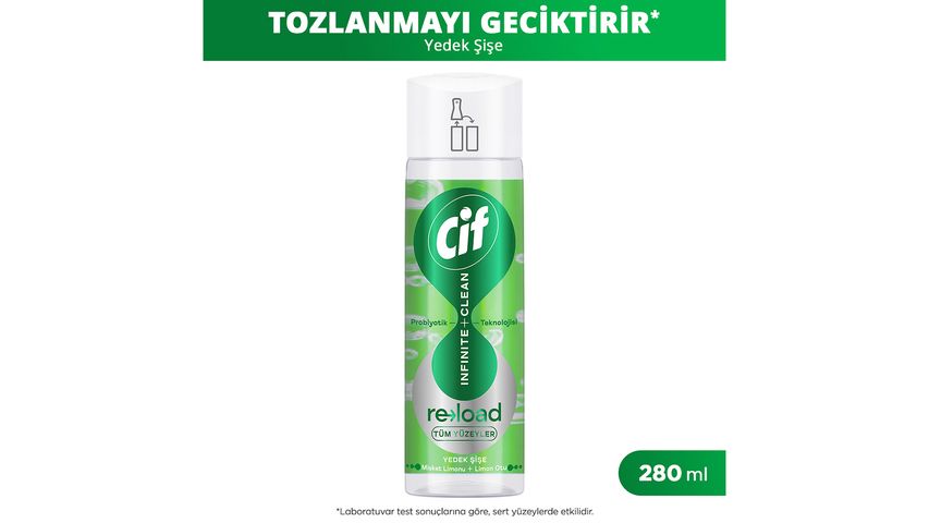 Cif Misket Limonu & Limon Otu Infinite Clean Yedek Şişe 280 ml