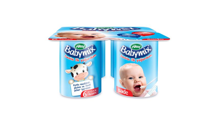 Sütaş Babymix Sade Yoğurt 4 x 100 g