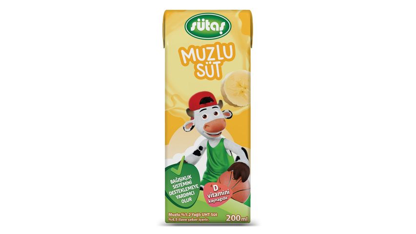 Sütaş D Vitaminli Muzlu Süt 200 ml