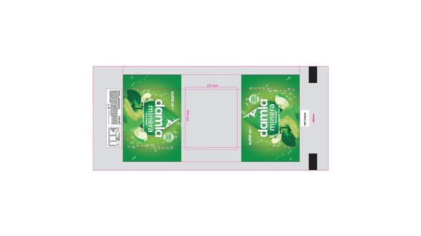Damla Minera Elma Aromalı Maden Suyu 6 x 200 ml