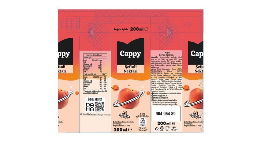 Cappy Şeftali Nektarı Meyve Suyu 200 ml