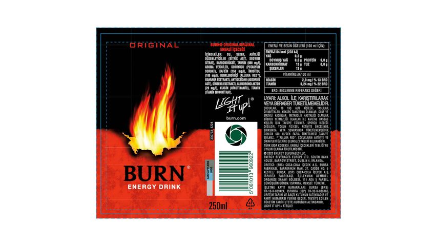 Burn Enerji İçeceği Kutu 250 ml
