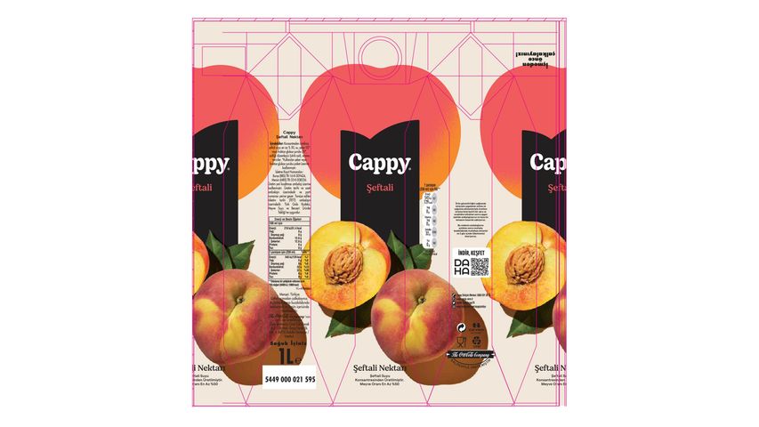 Cappy Şeftali Nektarı Meyve Suyu 1 L