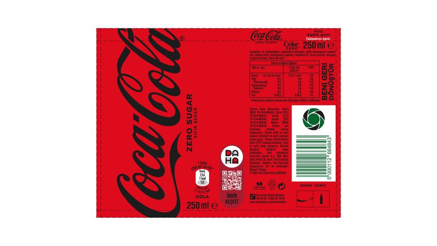 Coca-Cola Zero Sugar Box 250 ml