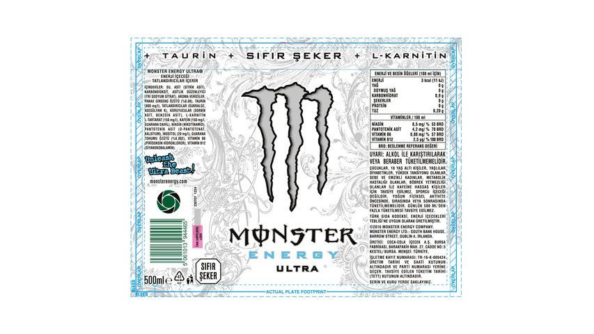 Monster Ultra Şekersiz Enerji İçeceği 500 ml